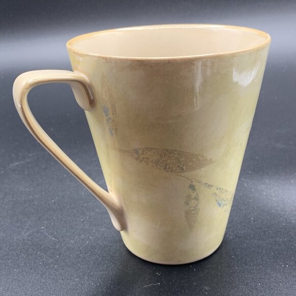 Pier 1 Antiqued Set of 2 Mugs Stoneware Green Leaf - Picture 4 of 6